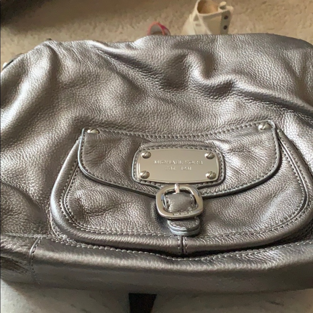 Metallic Gray Purse